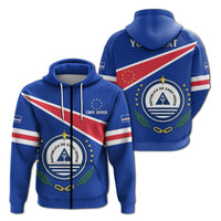 Custom Cape Verde Zip Hoodie Flag Cape Verde Lovers LT13 - Wonder Print Shop