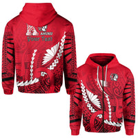 Custom Kahuku Hawaiian School Zip Hoodie Enthusiasm Red Raiders LT13 - Wonder Print Shop