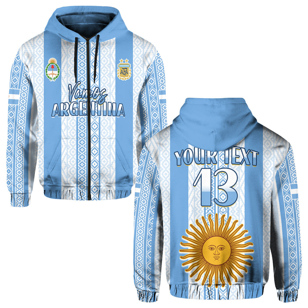 Custom Argentina Football Hoodie Champions World Cup Gaucho Vamos LT13 - Wonder Print Shop
