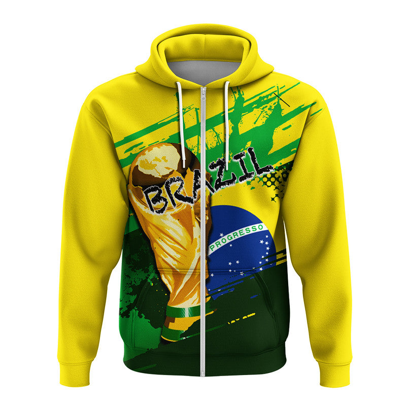 Custom Brazil World Cup Soccer Hoodie LT6 - Wonder Print Shop