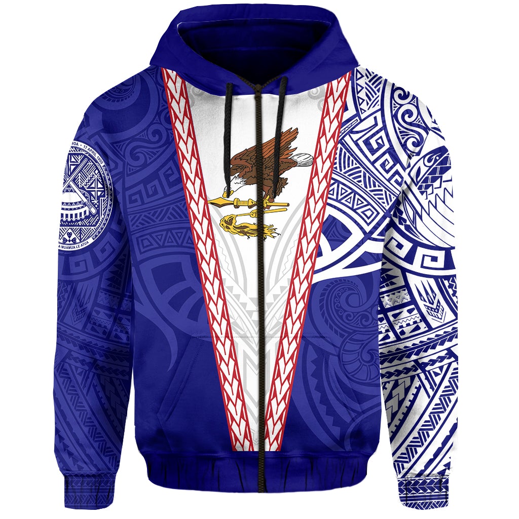 American Samoa Flag Day Zip Up Hoodie Mix Style - Wonder Print Shop