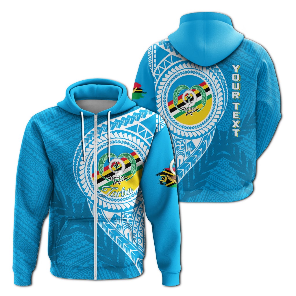 Custom Vanuatu Torba Province Zip Up Hoodie Torba Emblem - Wonder Print Shop