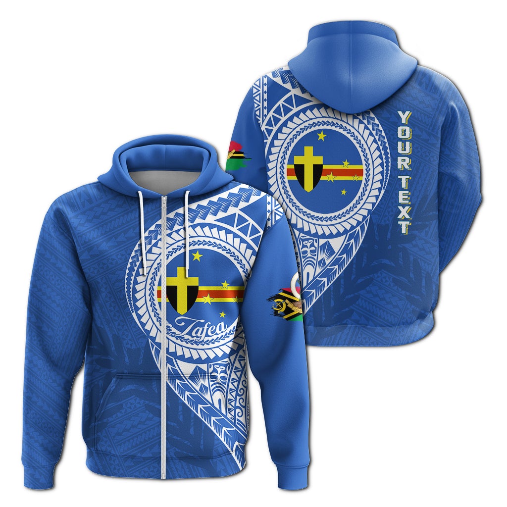 Custom Vanuatu Tafea Province Zip Up Hoodie Tafea Emblem - Wonder Print Shop