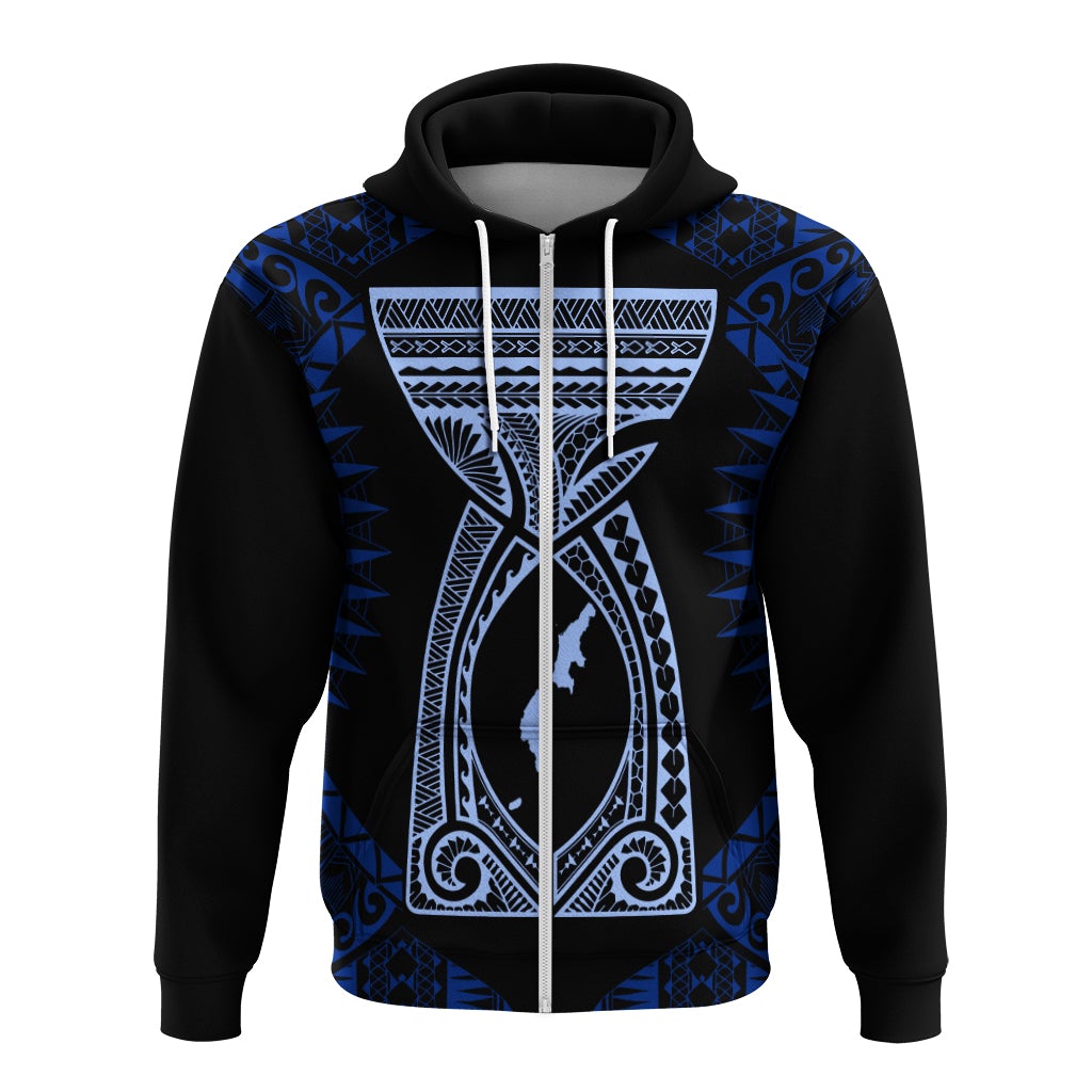Custom North Mariana Islands Zip Hoodie Latte Stone Pillar - Wonder Print Shop