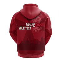 Custom Malta Valletta Skyline Zip Hoodie Maltese Cross - Wonder Print Shop
