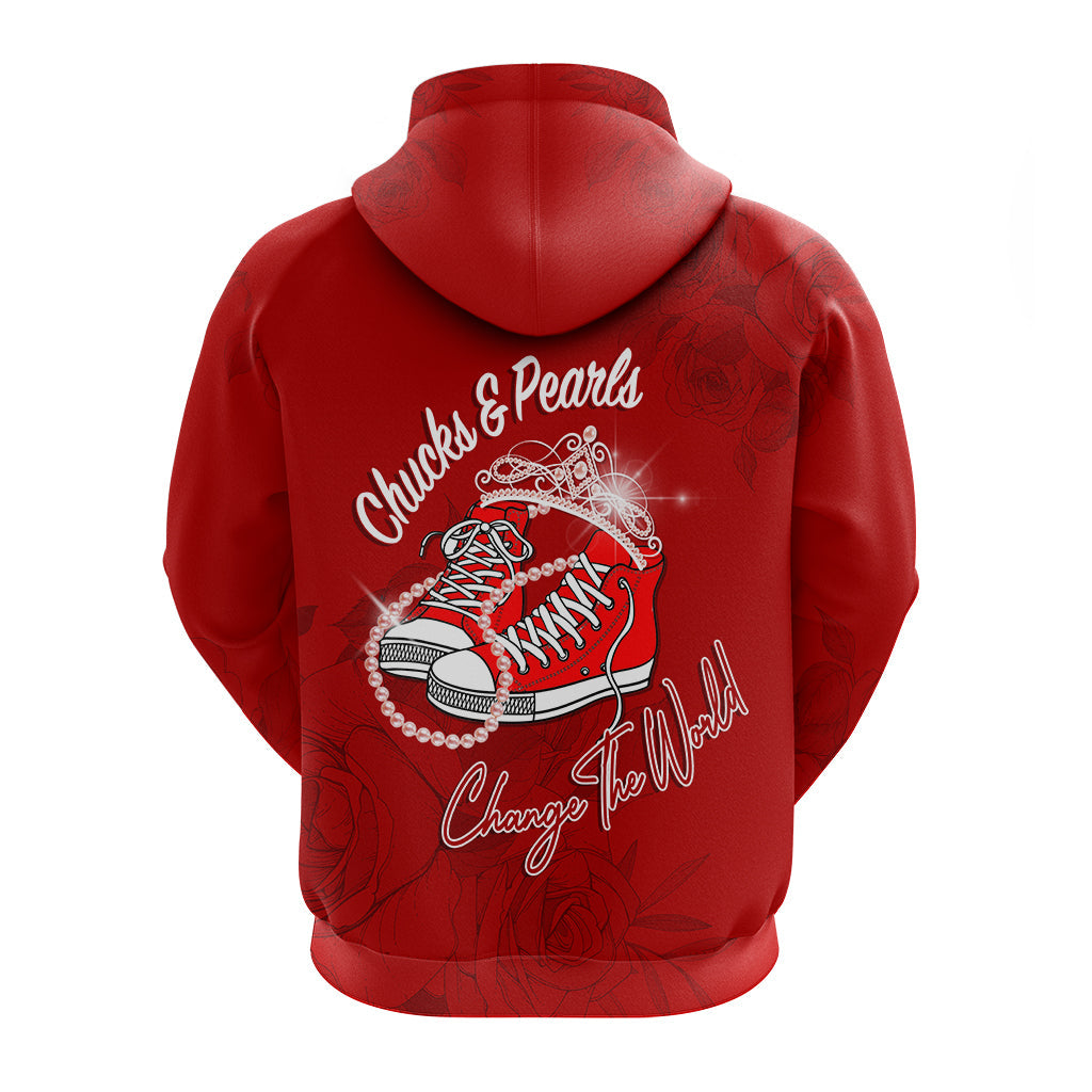 Womxns History Month Hoodie Chucks and Pearls Change The World - Wonder Print Shop
