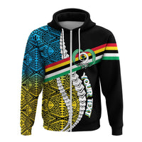 Custom Vanuatu Torba Province Zip Up Hoodie Torba Flag Polynesian Pattern - Wonder Print Shop