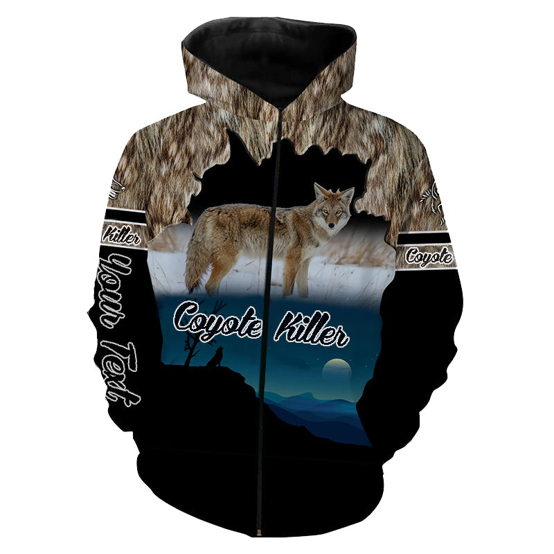 Custom Coyote Killer 3D Hoodie - Wonder Print Shop