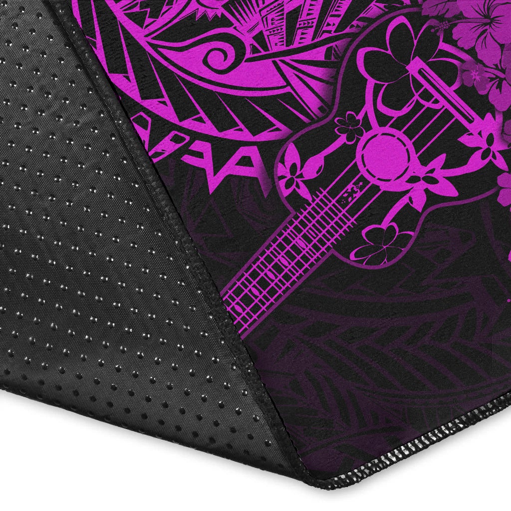 Hawaii Polynesian Area Rug Ukulele Purple LT13 - Wonder Print Shop