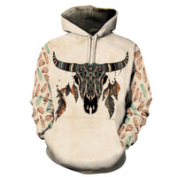 Bison Native American All Over Hoodie LT10 - Wonder Print Shop