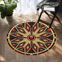 naumaddic-arts-red-stone-and-dark-gray-native-american-design-round-carpet