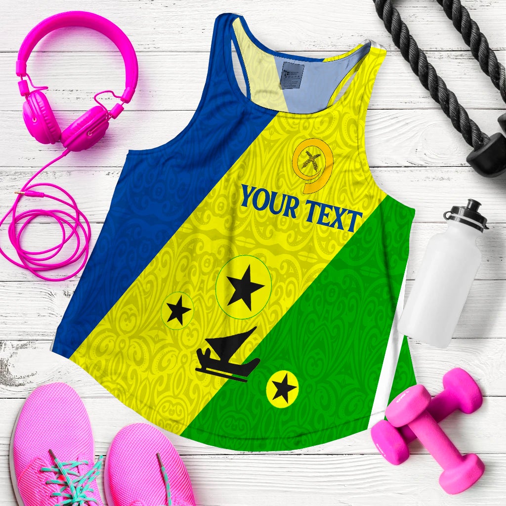(Custom Personalised) Vanuatu Malampa Province - Women Tank Top - Flag Style LT12 - Wonder Print Shop