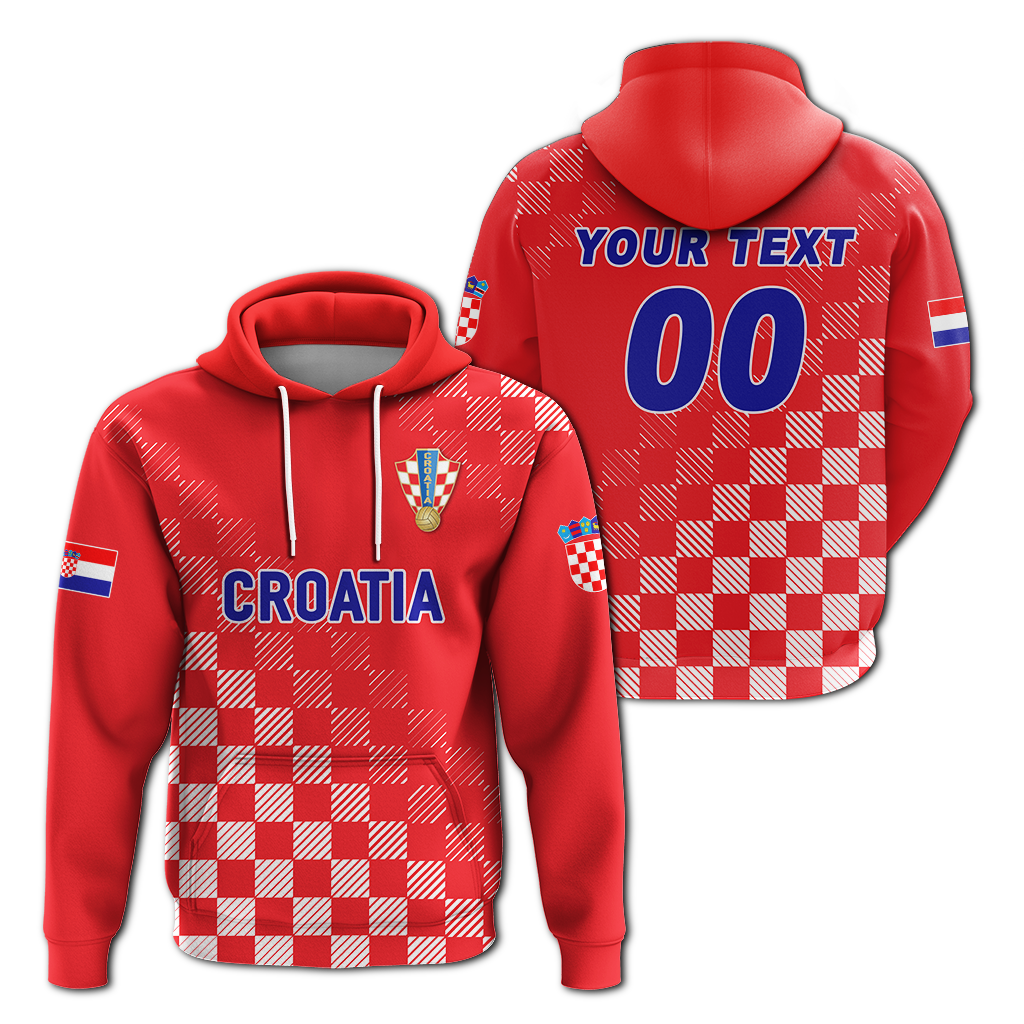 (Custom Personalised) Croatia Football World Cup 2022 Champions Pride Hoodie Red 