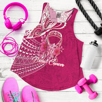 Custom Personalised Breast Cancer Pink Ribbon Butterfly Polynesian Pink Version Women Tank Top LT12 - Wonder Print Shop
