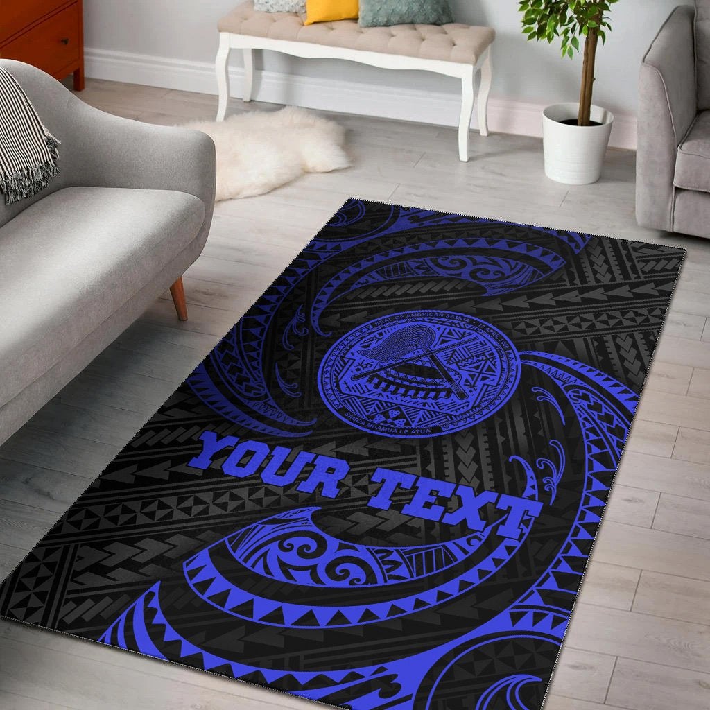 american-samoa-polynesian-custom-personalised-area-rug-blue-tribal-wave