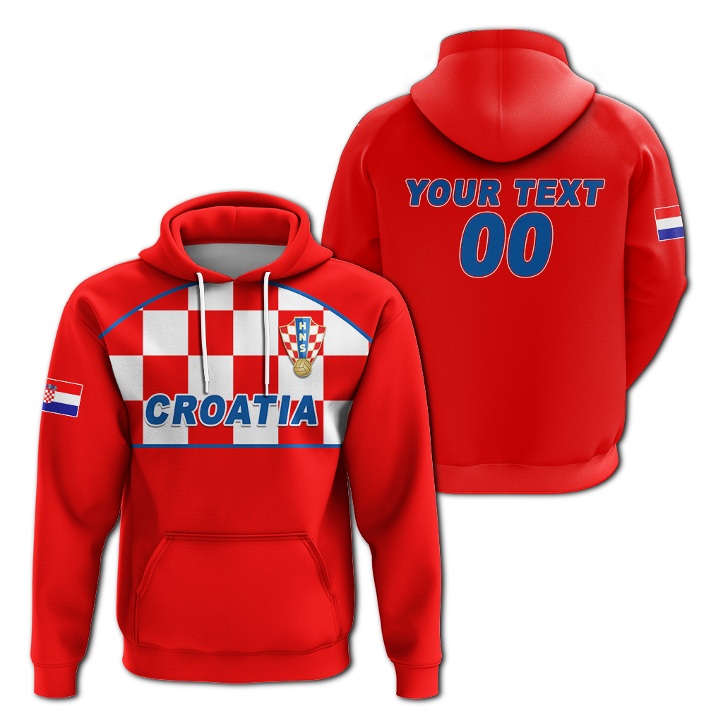 Custom Croatia Hoodie Football 2022 Checkerboard LT12 - Wonder Print Shop