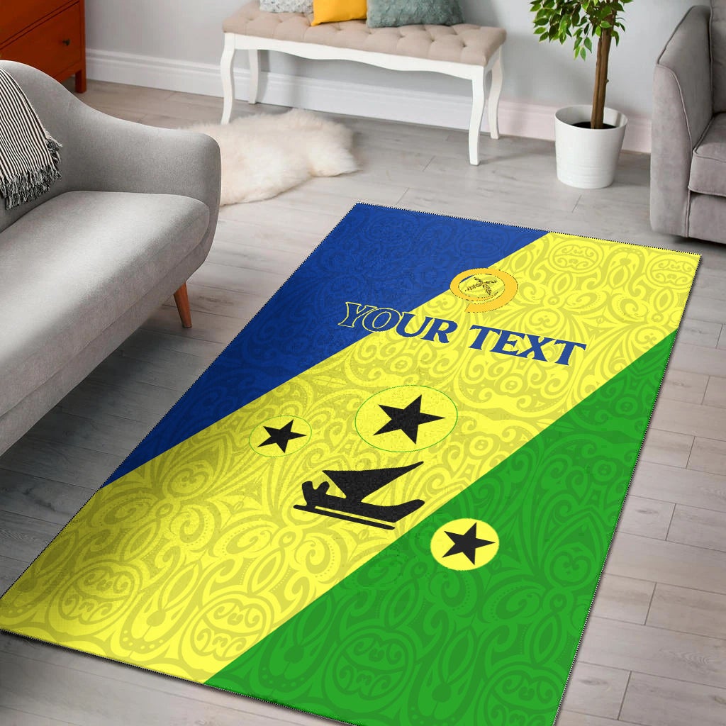 (Custom Personalised) Vanuatu Malampa Province Area Rug - Flag Style LT12 - Wonder Print Shop