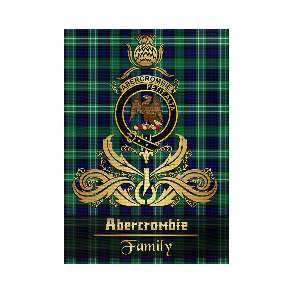 scottish-abercrombie-clan-crest-family-golden-thistle-tree-tartan-garden-flag