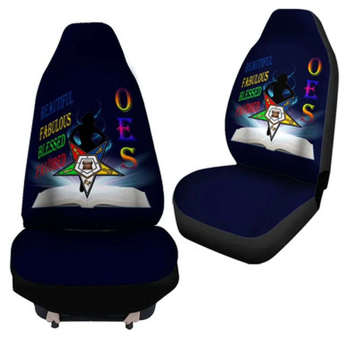 OES Car Seat Cover African Patterns OES Logo Car Seat Cover RLT7 - Wonder Print Shop