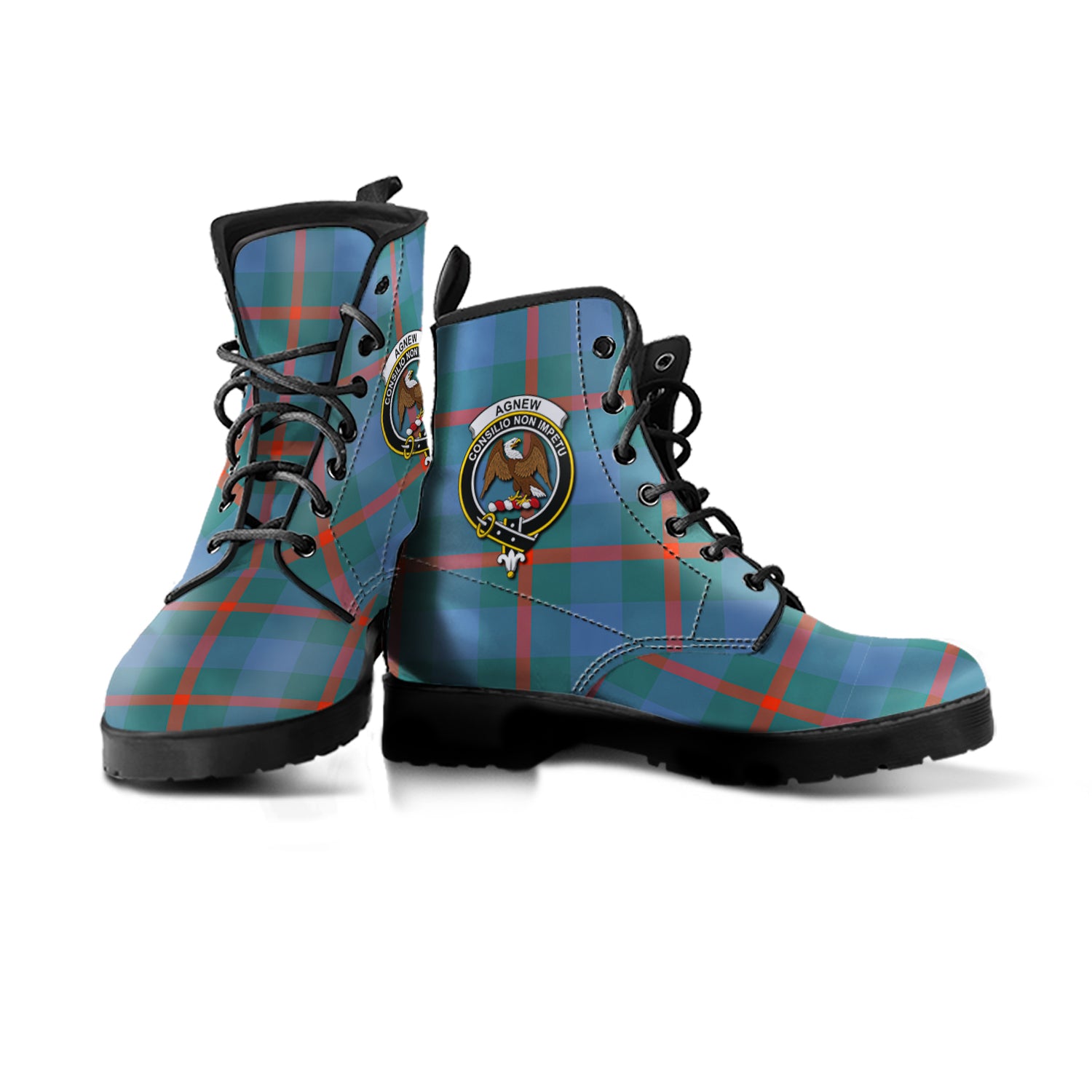 scottish-agnew-ancient-clan-crest-tartan-leather-boots