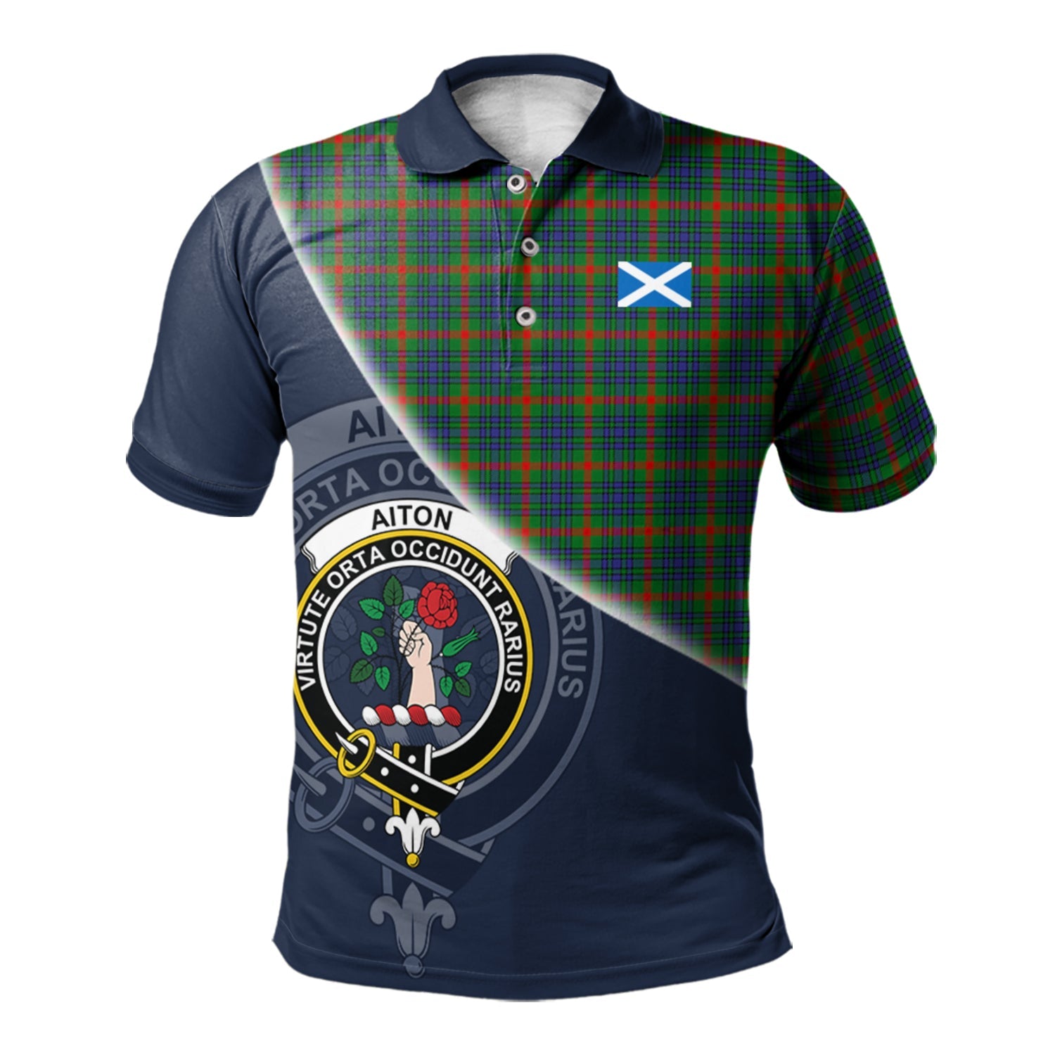 scottish-aiton-clan-crest-tartan-scotland-flag-half-style-polo-shirt