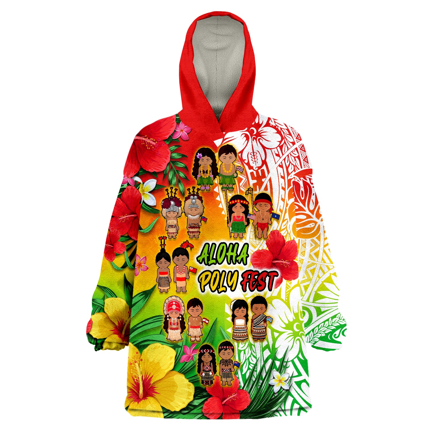 aloha-poly-fest-polynesian-pattern-with-tropical-flowers-wearable-blanket-hoodie