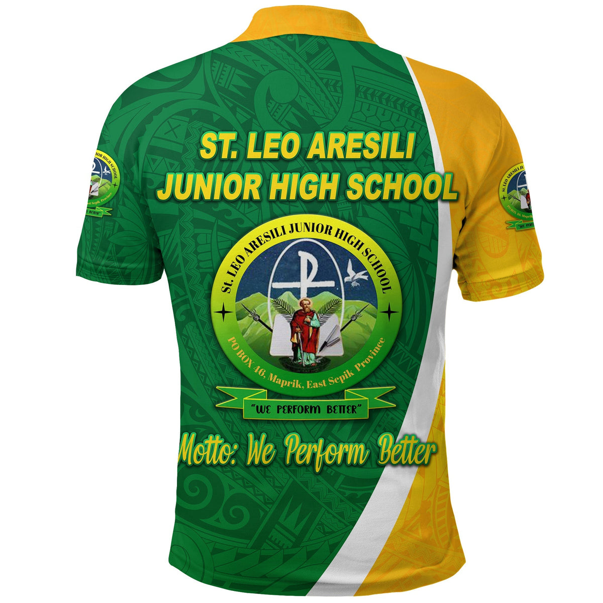 St. Leo Aresili Junior High School Polo Shirt Simple Style LT8 - Wonder Print Shop