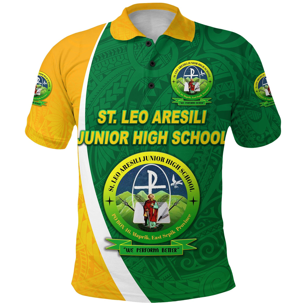 St. Leo Aresili Junior High School Polo Shirt Simple Style LT8 - Wonder Print Shop