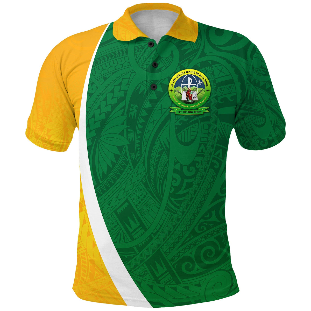 St. Leo Aresili Junior High School Polo Shirt Simplified Version LT8 - Wonder Print Shop