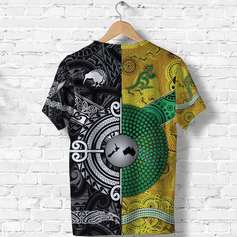 New Zealand Maori All Black And Australia Wallabies Aboriginal T Shirt Rugby Together LT8 - Wonder Print Shop