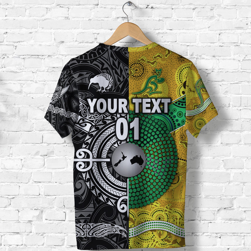 Custom New Zealand Maori All Black And Australia Wallabies Aboriginal T Shirt Rugby Together LT8 - Wonder Print Shop