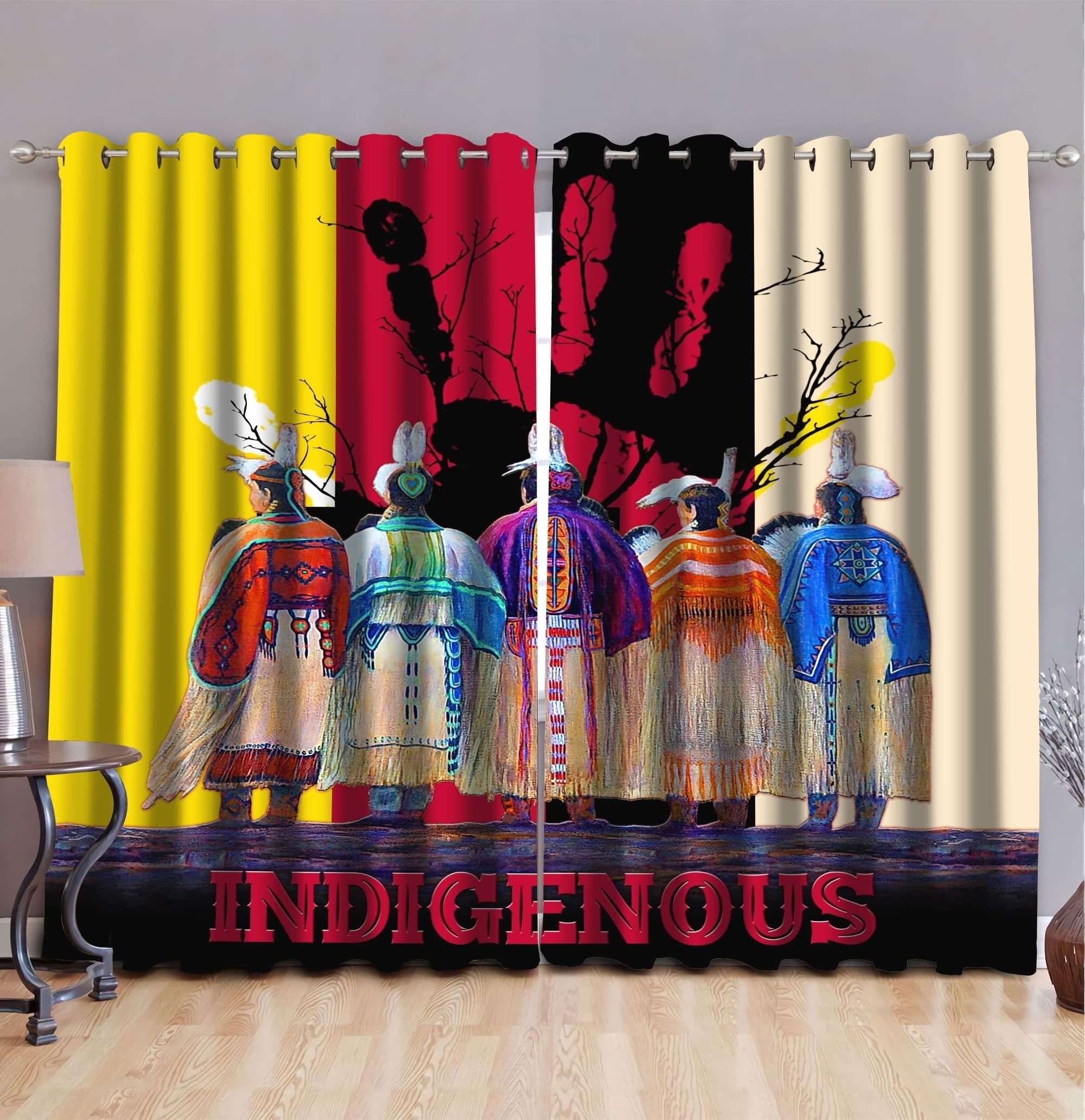 Native American Indigenous 3D All Over Printed Window Curtains - Wonder Print Shop