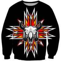 Bison Red Arrow Native American Exclusive 3D Sweatshirt LT10 - Wonder Print Shop