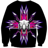Bison Pink Arrow Native American Exclusive 3D Sweatshirt LT10 - Wonder Print Shop