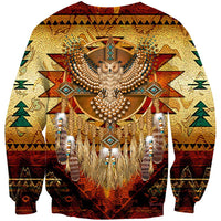 Owl Dreamcatcher Native American Pride Sweatshirt LT10 - Wonder Print Shop