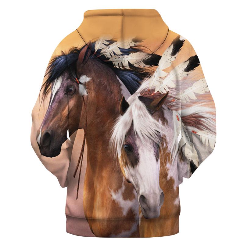Horses 3D Native American All Over Hoodie LT10 - Wonder Print Shop
