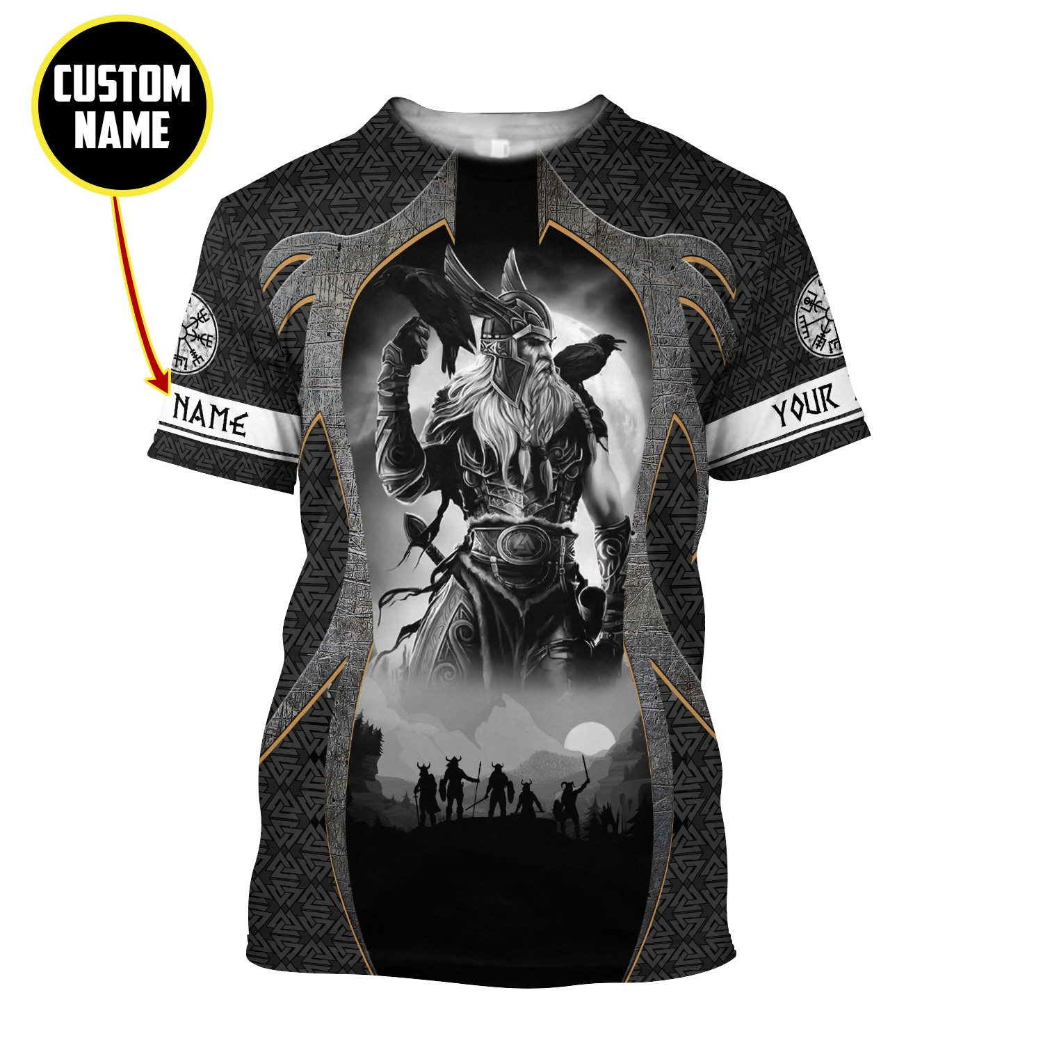 Custom Viking Clothing Personalized Premium Viking 3D T Shirt RLT12 - Wonder Print Shop