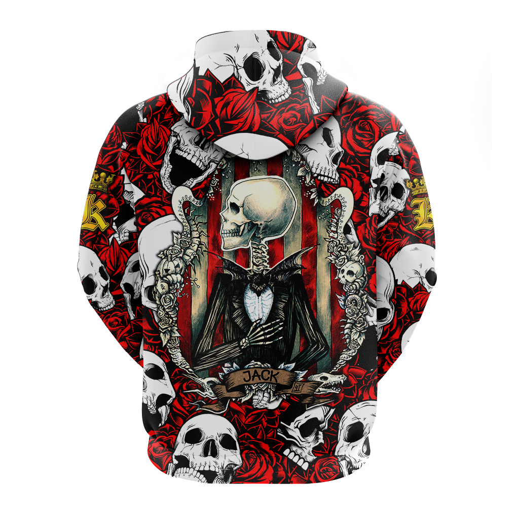 Skull Rose King - Death Cannot Divide Us Hoodie - LT2 - Wonder Print Shop