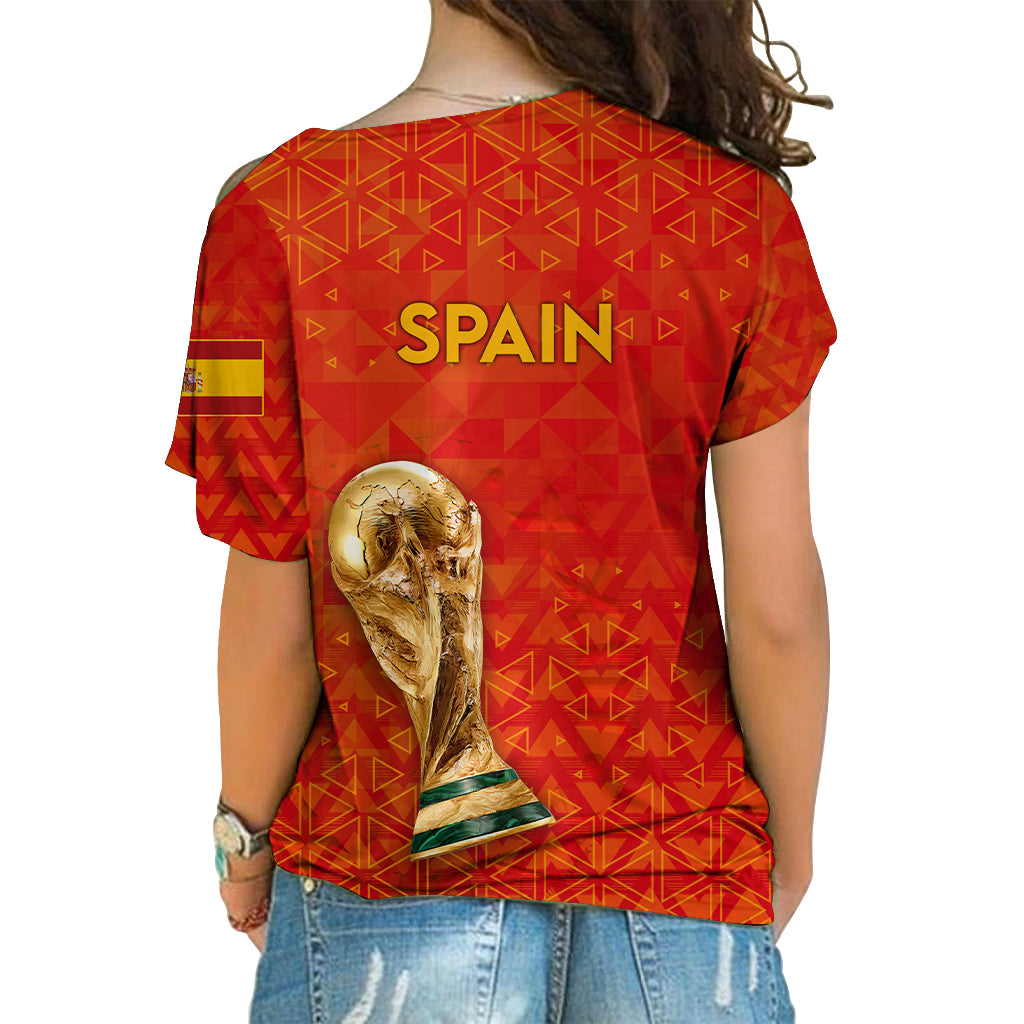 Spain Football World Cup 2022 Cross Shoulder Shirt - LT2