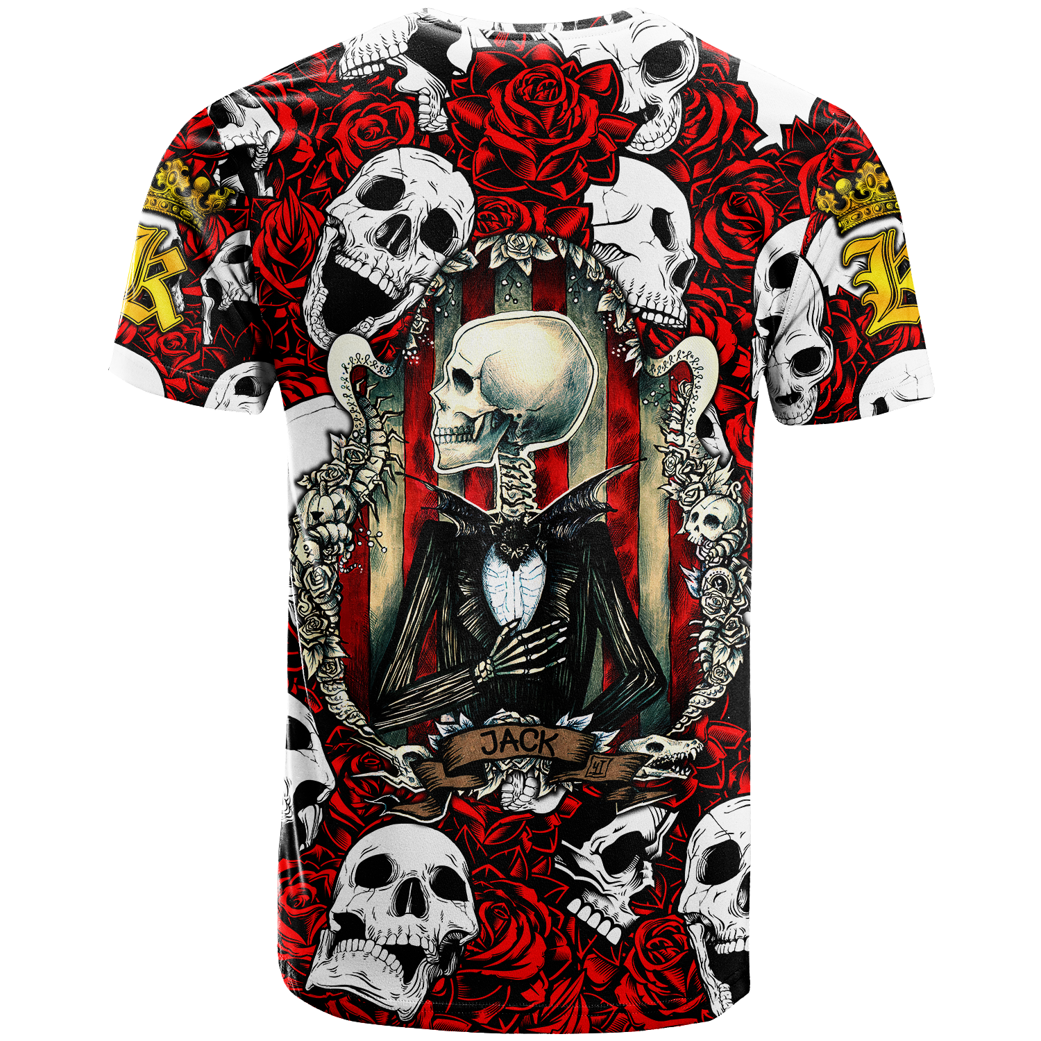 Custom Skull Rose King Death Cannot Divide Us T Shirt LT2 - Wonder Print Shop