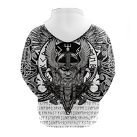 Viking Vegvisir Odin With Huginn And Muninn Hoodie - LT2 - Wonder Print Shop