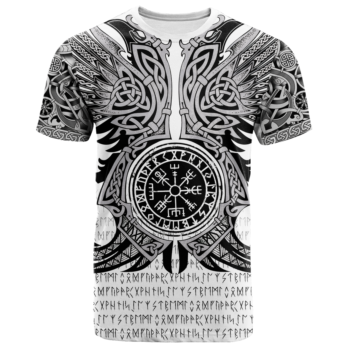 Viking Vegvisir Odin With Huginn And Muninn T Shirt LT2 - Wonder Print Shop