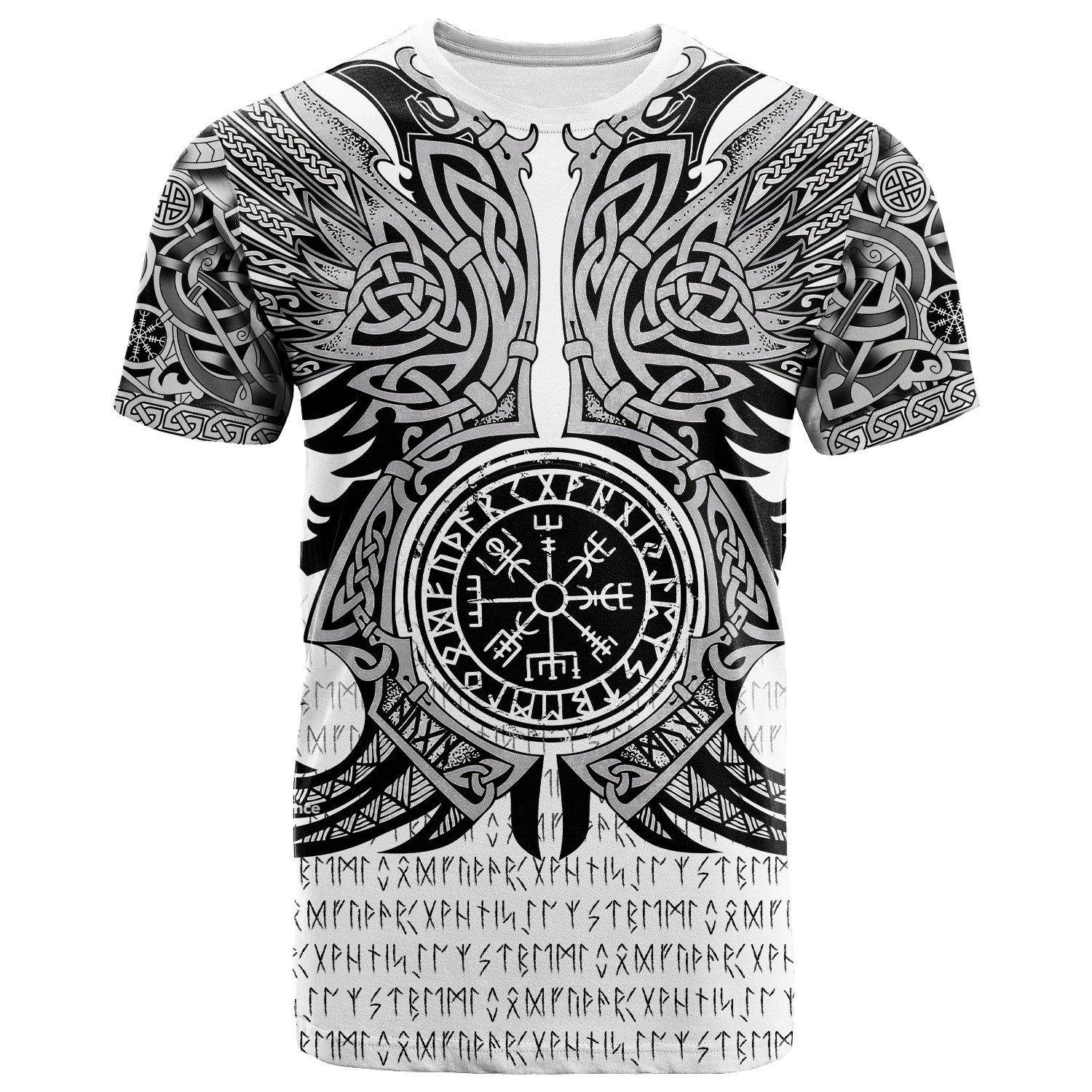 Viking Vegvisir Odin With Huginn And Muninn T Shirt LT2 - Wonder Print Shop