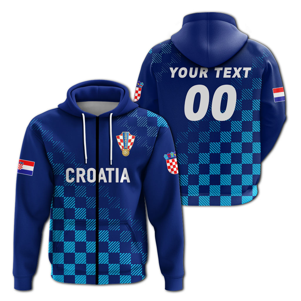Custom Croatia Hoodie Football 2022 Champions Pride Blue LT12 - Wonder Print Shop