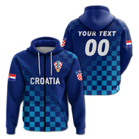 Custom Croatia Hoodie Football 2022 Champions Pride Blue LT12 - Wonder Print Shop
