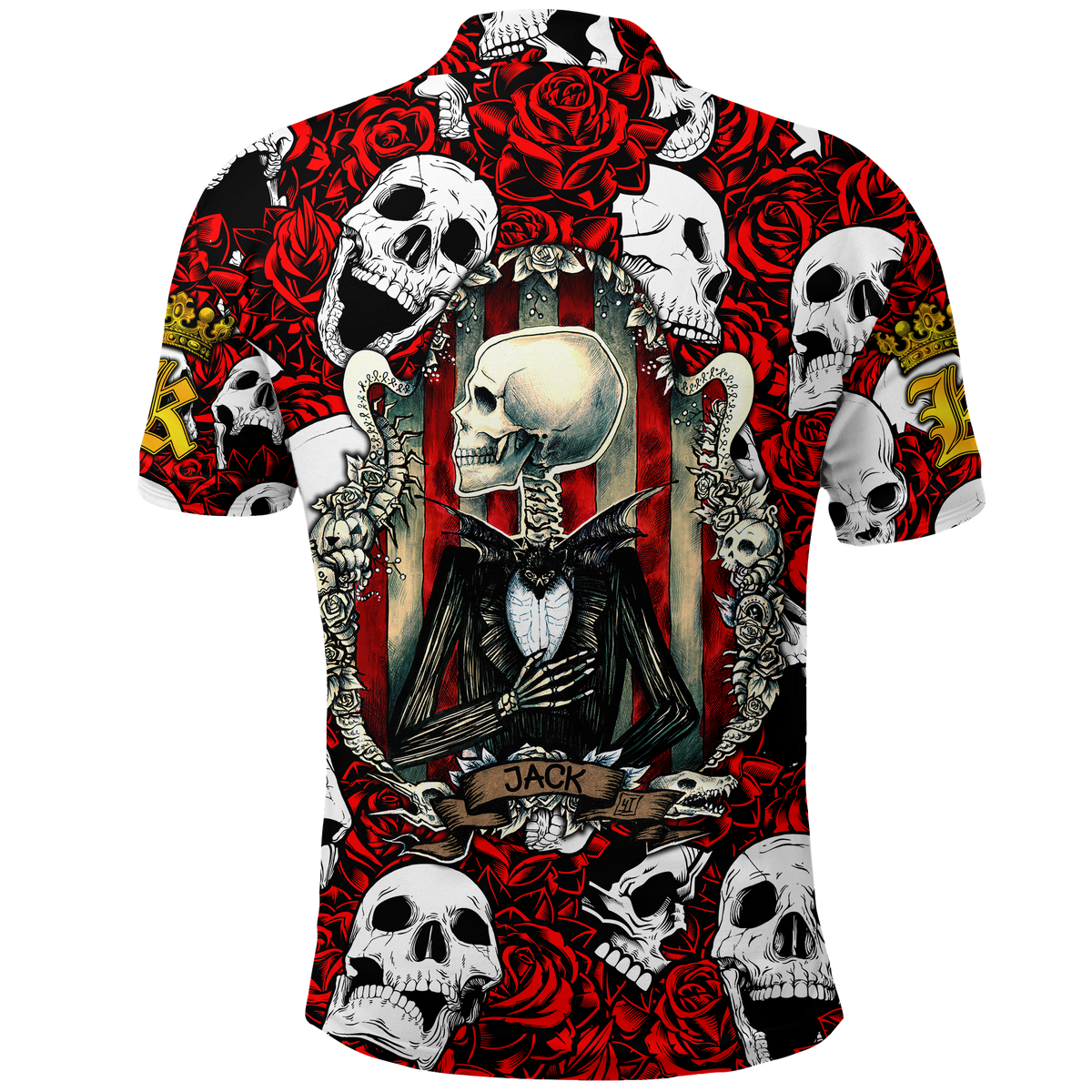 Skull Rose King Death Cannot Divide Us Polo Shirt LT2 - Wonder Print Shop