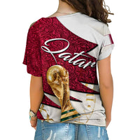 Qatar Football Team World Cup 2022 Cross Shoulder Shirt - LT2