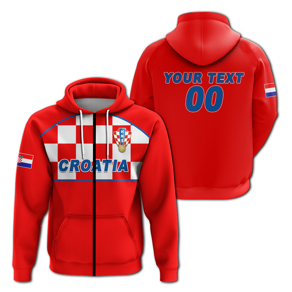 Custom Croatia Hoodie Football 2022 Checkerboard LT12 - Wonder Print Shop