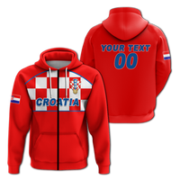 Custom Croatia Hoodie Football 2022 Checkerboard LT12 - Wonder Print Shop