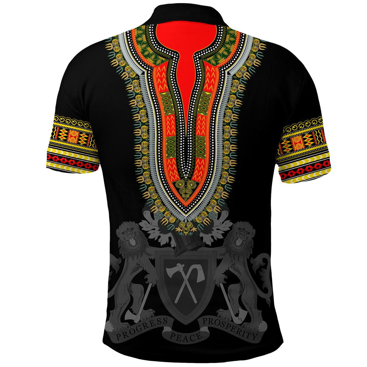 Gambia Happy Independence Day Dashiki Polo Shirt LT2 - Wonder Print Shop